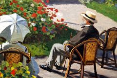 Top Met Paintings After 1860 01-2 Claude Monet Garden at Sainte-Adresse Close Up